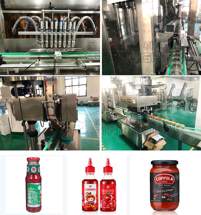全自動(dòng)番茄醬灌裝機設備及灌裝樣品