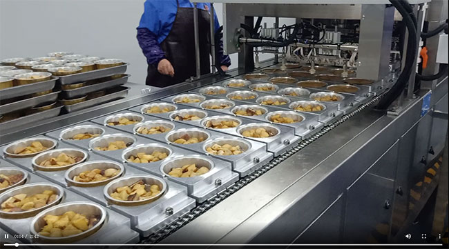 鋁箔盒預制菜全自動(dòng)連續式封口機操作視頻